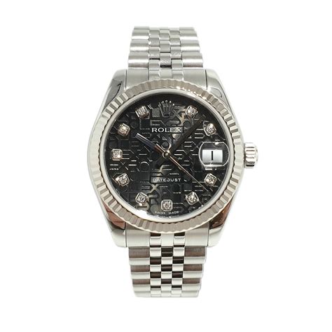 178274 rolex black diamon dial